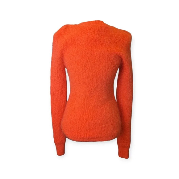 New Isabel Marant Cut Out Sweater Orange Mohair Trendy Influencer XL - Picture 9 of 13